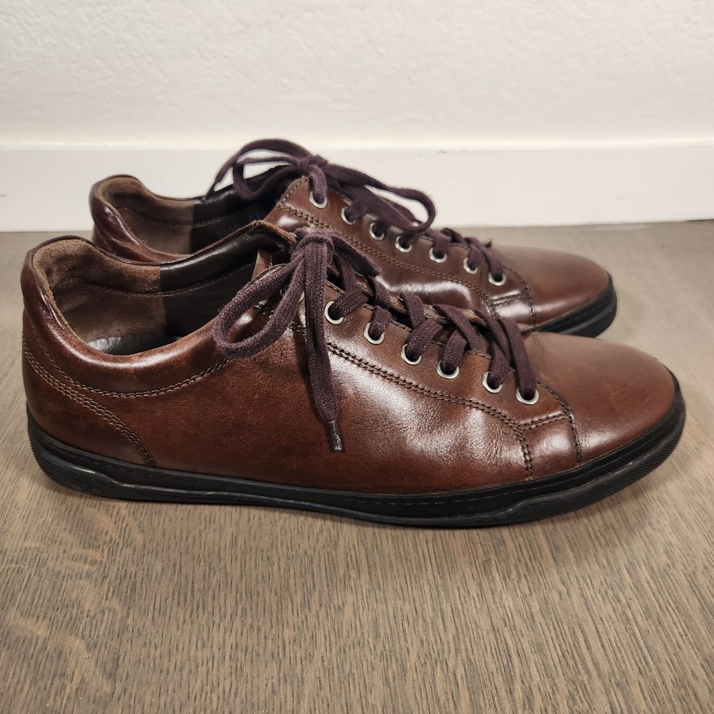 Allen Edmonds Porter Derby Sneaker Brown Leather Men's 10 D Casual Low Top 2666